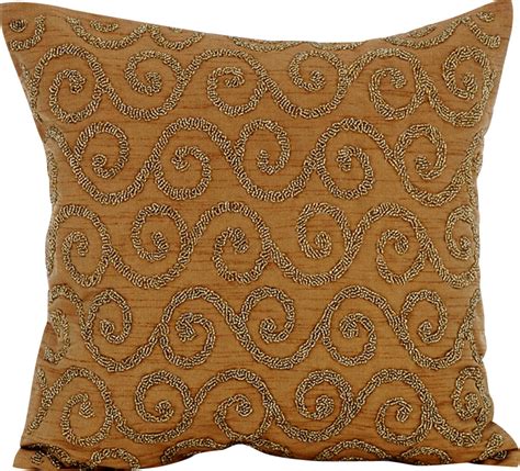 Gold Decorative Pillow Covers Silk, Gold Fest - Contemporary ...