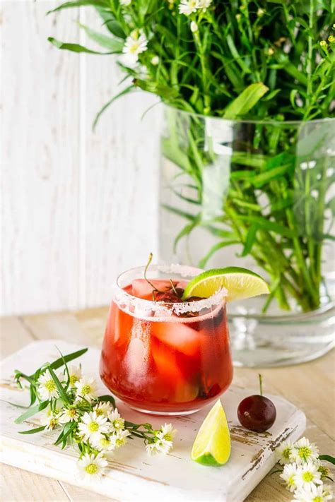 Fresh Cherry Margarita Burrata And Bubbles