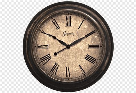 Clock Round Brown And Beige Infinity Wall Clock Png Pngegg