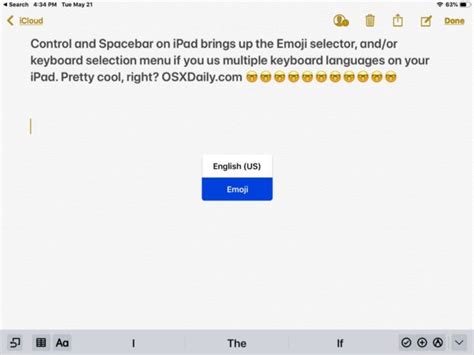 How to Type & Access Emoji by Keyboard Shortcut on iPad