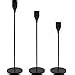 Willgail Set Of Matte Black Candle Holders For Taper Candles Modern