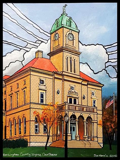 Rockingham County Courthouse Painting by Jim Harris - Fine Art America