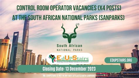 CONTROL ROOM OPERATOR VACANCIES X4 POSTS AT THE SOUTH AFRICAN