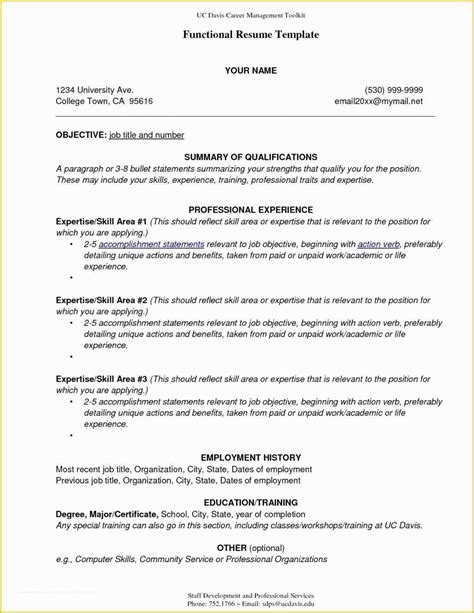 Combination Resume Template Free