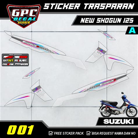 STICKER STRIPING TRANSPARAN SHOGUN 125 NEW DESAIN SIMPEL VARIASI LIST