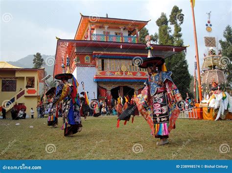 Colorful Mask Dance in Sikkim Editorial Stock Image - Image of sikkim ...