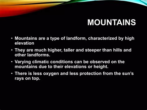 Mountains 5 Types Ppt