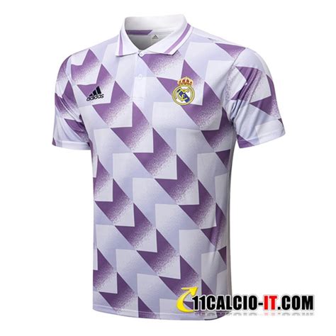 Imitazioni Maglia Polo Real Madrid Bianco Viola 2022 2023