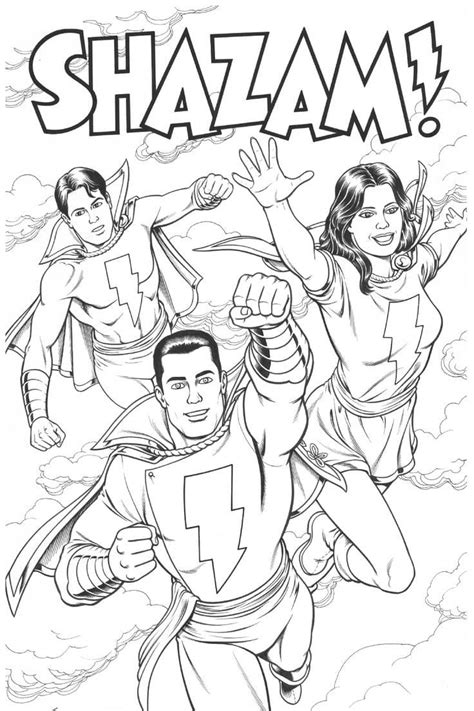 Shazam Para Colorear