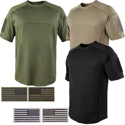 Condor Tactical Short Sleeve Trident Battle Shirt With Two Patches