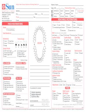 Fillable Online Print RX Forms Sun Dental Labs Fax Email Print