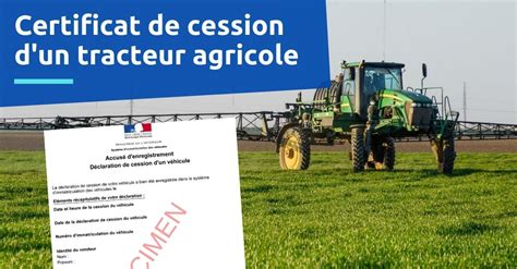 Certificat Cession Tracteur T L Charger Remplir Envoyer Pdf