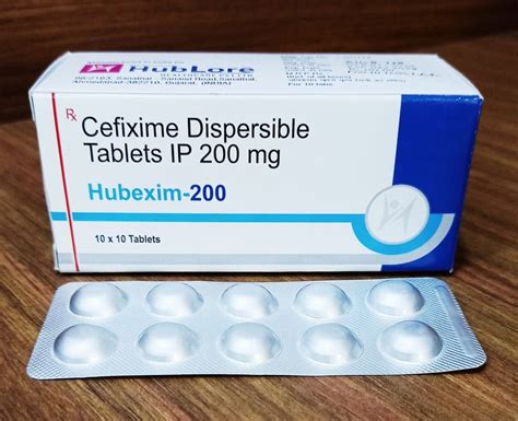 Hubexim 200 Cefixime Dispersible Tablets 200mg At Rs 1070 Box In Ahmedabad