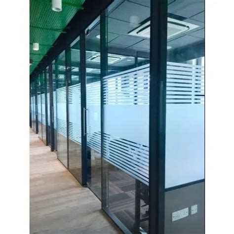 Black Base Aluminum Glass Office Partition At Rs 325 Square Feet In New Delhi Id 21603475862