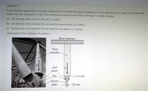 Question Truss Members Supporting A Roof Are Connected To A Mm