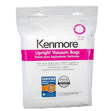 53293 Kenmore Vacuum Hepa Bag Type O 2 Pack Genuine Original Equipment Manufacturer Oem Part