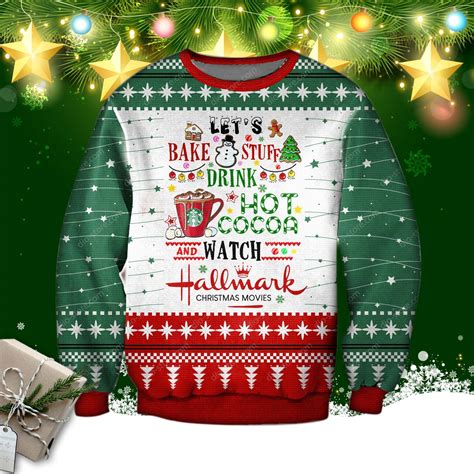 Hallmark Christmas Movies Knitting Pattern 3d Print Ugly Sweater