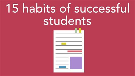 15 Habits Of Successful Students Youtube