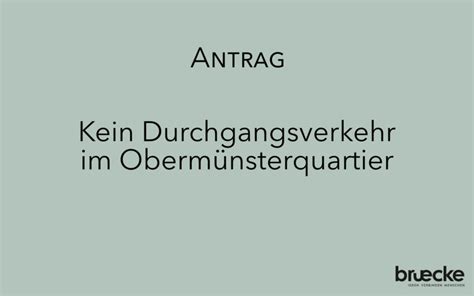 Antrag Obermünsterquartier vom Durchgangsverkehr befreien bruecke