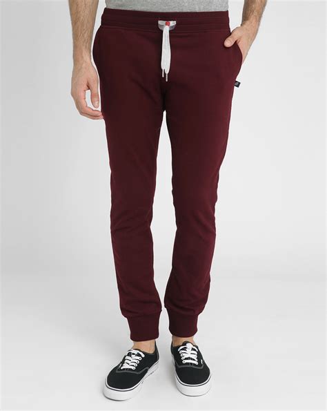 Sweet Pants Burgundy Slim Fit Joggers In Purple For Men Burgundy Lyst