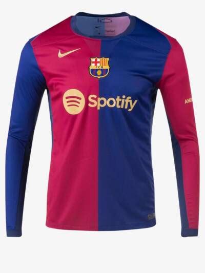 Barcelona Home Long Sleeves Jersey Season Premium