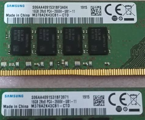 （16g Ddr4 32gb Pc4 2666v X2） Samsung