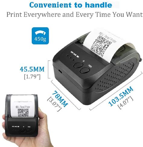 Netum Bluetooth Receipt Printer 58mm Mini Thermal Pos Printer Portable Personal Bill Printer 2