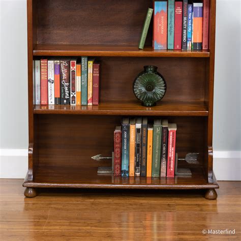 7310A Antique Vintage 1920s Blackwood Bookcase Bookshelf 3 Tiers