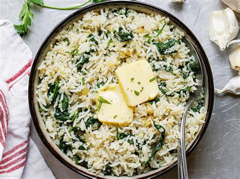instant pot garlic spinach rice recipe instant pot rice recipe