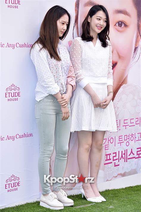 Fxs Krystal And Sulli Attend Etude House Product Launching Event