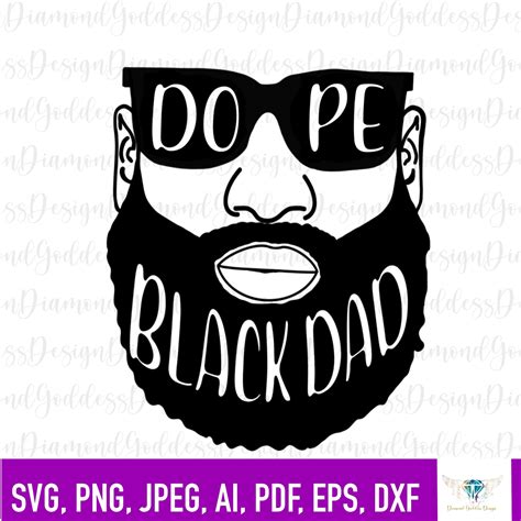 Dope Black Dad Svg Dad Svg Black Lives Matter Afro King Etsy