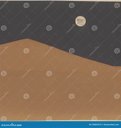 Simple Lunar Lanscape stock illustration. Illustration of inkbrush
