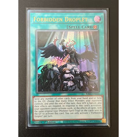 Thẻ bài Yugioh TCG UK RA01 EN064 Forbidden Droplet Shopee