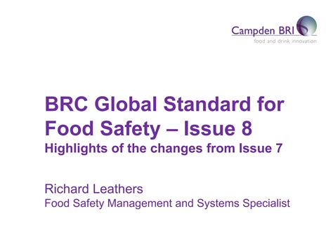 What S New In Brc Food Safety Issue Ppt