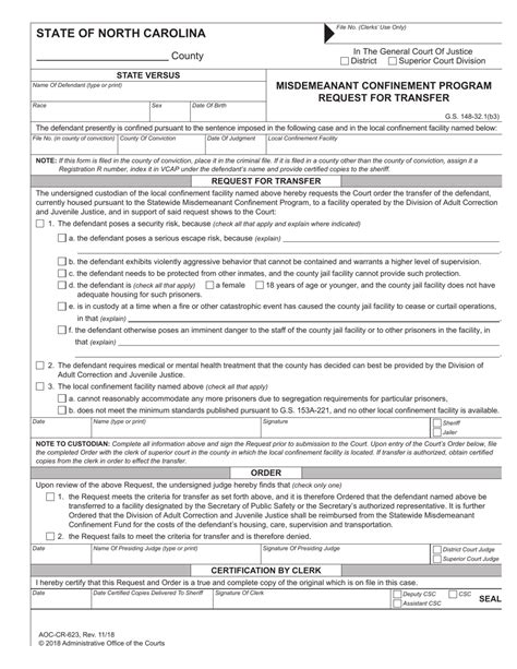 Form Aoc Cr 623 Fill Out Sign Online And Download Fillable Pdf