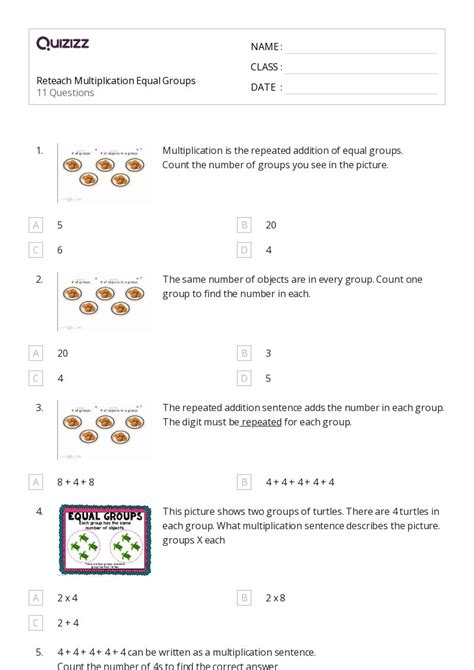 50 Multiplication As Equal Groups Worksheets For 3rd Grade On Quizizz Free And Printable