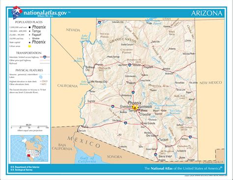 Large detailed map of Arizona state. Arizona state large detailed map