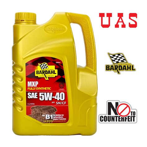 BARDAHL 5W40 MXP Fully Synthetic Engine Oil (4 Liter) united auto ...