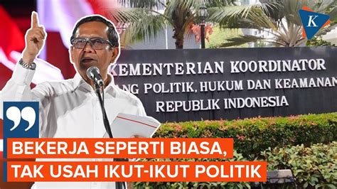 Usai Jadi Cawapres Mahfud Larang Pegawainya Kampanye YouTube