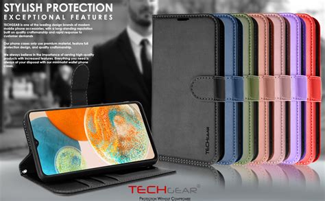 Techgear Galaxy A23 5g Leather Wallet Case Flip Protective Case Cover With Wallet Card Holder