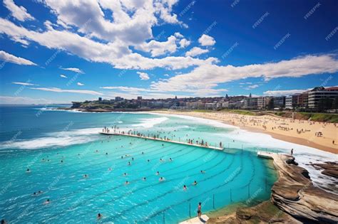 Premium Photo | Aerial view of Bondi Beach Sydney Australia Bondi Beach ...