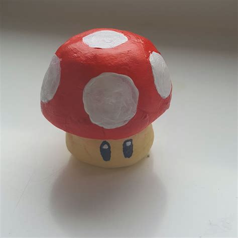 Mario Mushroom Christmas Tree Decoration Clay And Acrylic Paint