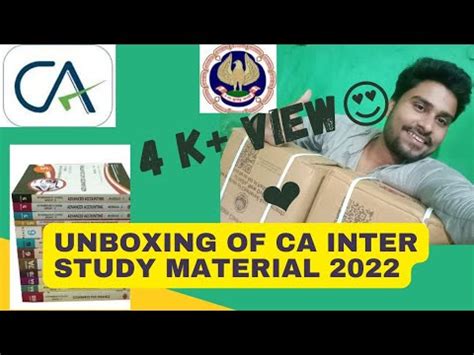 UNBOXING OF CA INTERMEDIATE BOOKS ICAI STUDY MATERIAL NOV 2022