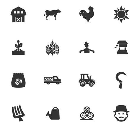 Agriculture Icon Set Stock Vector Ayax