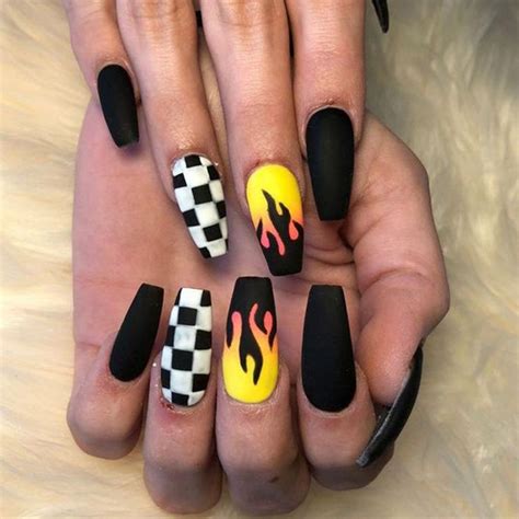 70 Matte Black Coffin Nail Ideas Matte Black Nails Matte Nails