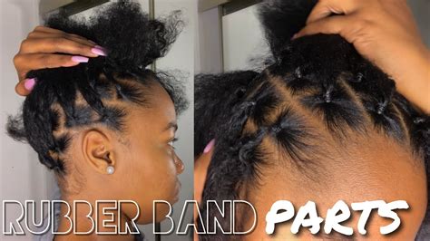 How To Part Hair Using Rubber Bands For Box Braids Passion Twist Etc