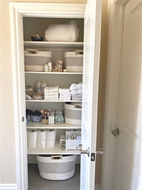 Simple Bathroom Closet Organization Ideas | Mornington Lane