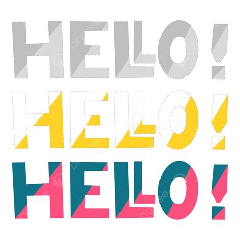 Hello Word Clipart Hd Png Words Hello In Different Colors Vector Image