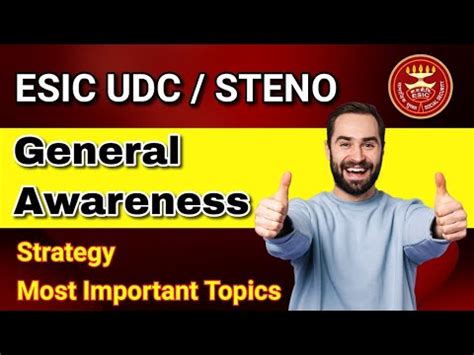 ESIC UDC Exam 2022 General Awareness Topics And Strategy ESIC