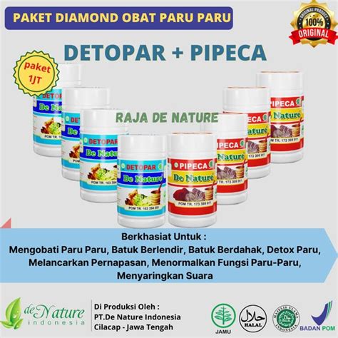 Jual Paket Diamond Obat Penyakit Paru Paru Basah Detopar Pipeca Raja